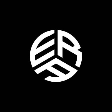 Beyaz arka planda ERA harf logosu tasarımı. ERA yaratıcı harf logosu konsepti. ERA harf tasarımı.