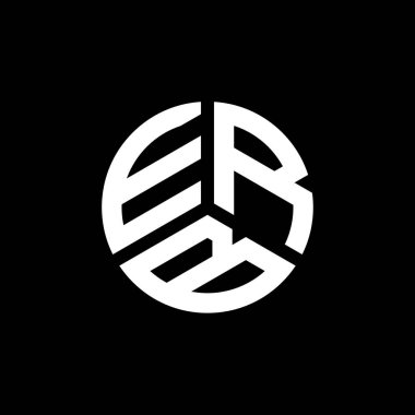 Beyaz arka planda ERB harfi logo tasarımı. ERB yaratıcı harflerin baş harfleri logo kavramı. ERB harf tasarımı.