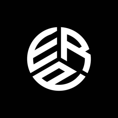 Beyaz arka planda ERP harf logosu tasarımı. ERP yaratıcı harflerin baş harfleri logo kavramı. ERP harf tasarımı.