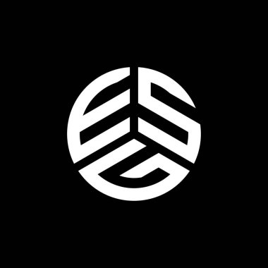 Beyaz arka planda ESG harfi logo tasarımı. ESG yaratıcı harflerin baş harfleri logo kavramı. ESG harf tasarımı.