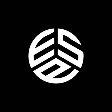 Beyaz arkaplanda ESP harf logosu tasarımı. ESP yaratıcı harflerin baş harfleri logo kavramı. ESP harf tasarımı.