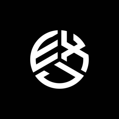 Beyaz arkaplanda EXJ harfi logo tasarımı. EXJ yaratıcı harflerin baş harfleri logo kavramı. EXJ harf tasarımı.