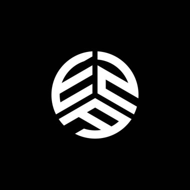 Beyaz arka planda EZA harf logosu tasarımı. EZA yaratıcı harflerin baş harfleri logo kavramı. EZA harf tasarımı.