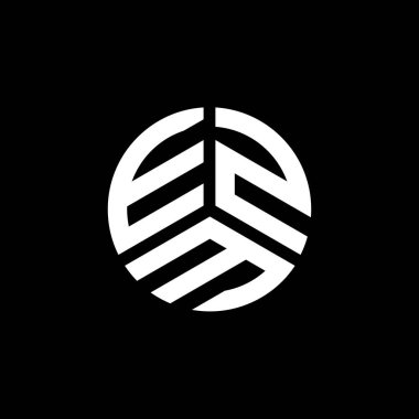 Beyaz arka planda EZM harf logosu tasarımı. EZM yaratıcı harflerin baş harfleri logo kavramı. EZM harf tasarımı.