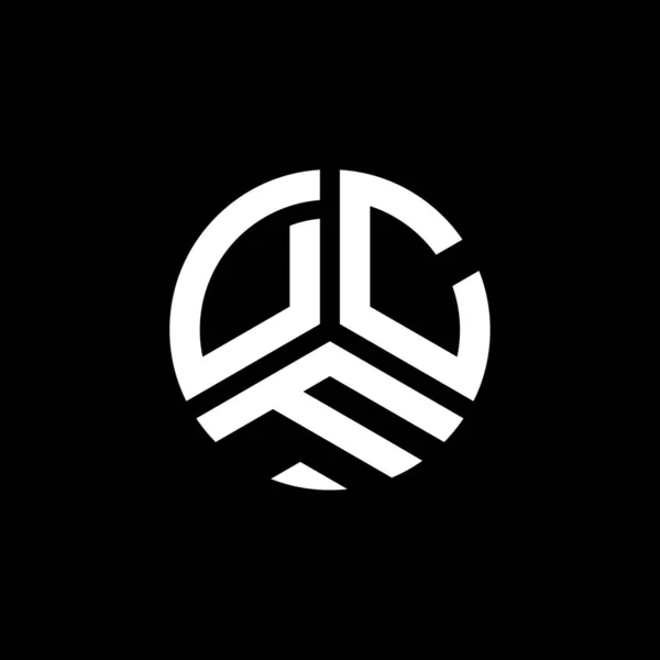 Dcf Logo Ontwerp Witte Achtergrond Dcf Creatieve Initialen Letter Logo — Stockvector