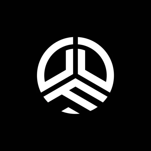 Beyaz Arka Planda Ddf Harf Logosu Tasarımı Ddf Yaratıcı Harflerin — Stok Vektör
