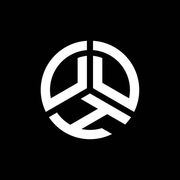 Projekt Logo Litery Ddh Białym Tle Kreatywne Inicjały Ddh Koncepcja — Wektor stockowy