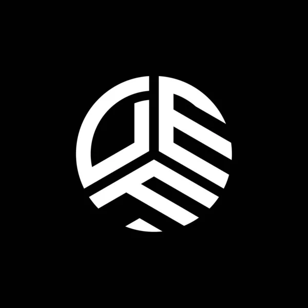 Diseño Del Logotipo Letra Def Sobre Fondo Blanco Def Iniciales — Archivo Imágenes Vectoriales