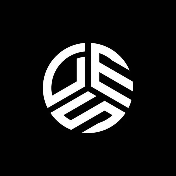 Desain Logo Huruf Des Pada Latar Belakang Putih Des Kreatif - Stok Vektor