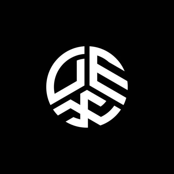 Dex Lettera Logo Design Sfondo Bianco Dex Creativo Iniziali Lettera — Vettoriale Stock