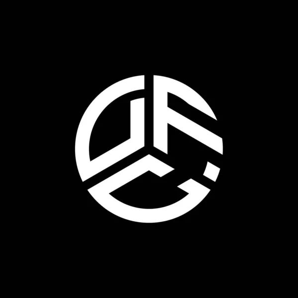 Design Logotipo Carta Dfc Fundo Branco Dfc Iniciais Criativas Conceito — Vetor de Stock