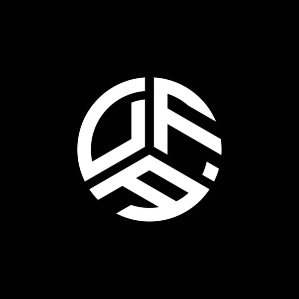 Дизайн Логотипа Dfa Белом Фоне Творческие Инициалы Dfa Буквенно Обозначают — стоковый вектор