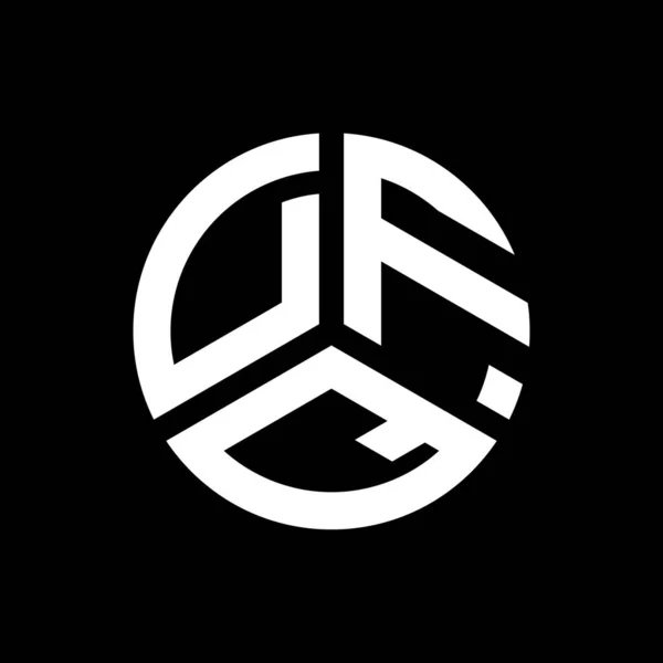 Logo Desain Huruf Dfq Pada Latar Belakang Putih Dfq Kreatif - Stok Vektor