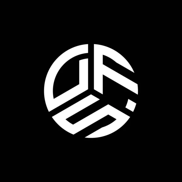 Dfs Letter Logo Ontwerp Witte Achtergrond Dfs Creatieve Initialen Letter — Stockvector