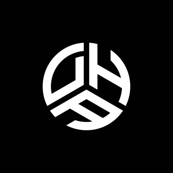 Dha Letter Logo Ontwerp Witte Achtergrond Dha Creatieve Initialen Letter — Stockvector