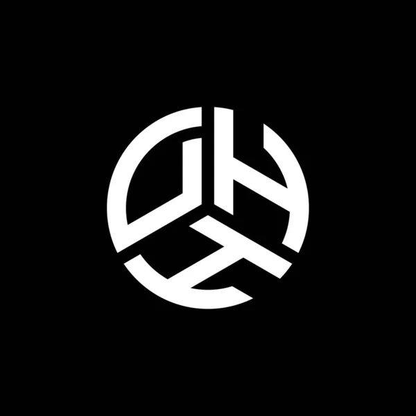 Dhh Logo Ontwerp Witte Achtergrond Dhh Creatieve Initialen Letter Logo — Stockvector
