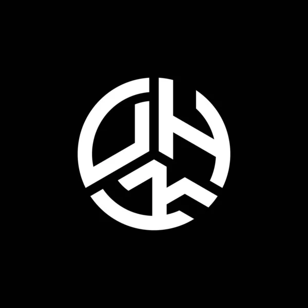 Projekt Logo Litery Dhk Białym Tle Kreatywne Inicjały Dhk Koncepcja — Wektor stockowy