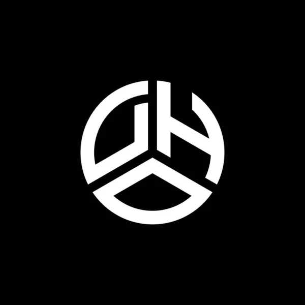 Diseño Del Logotipo Letra Dho Sobre Fondo Blanco Dho Iniciales — Vector de stock