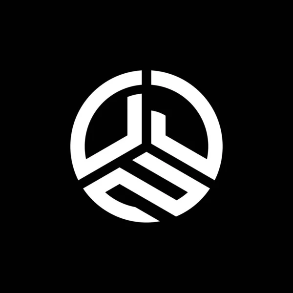 Projekt Logo Litery Djn Białym Tle Djn Twórcze Inicjały Koncepcja — Wektor stockowy
