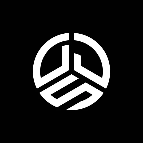 Diseño Del Logotipo Letra Djs Sobre Fondo Blanco Djs Iniciales — Vector de stock