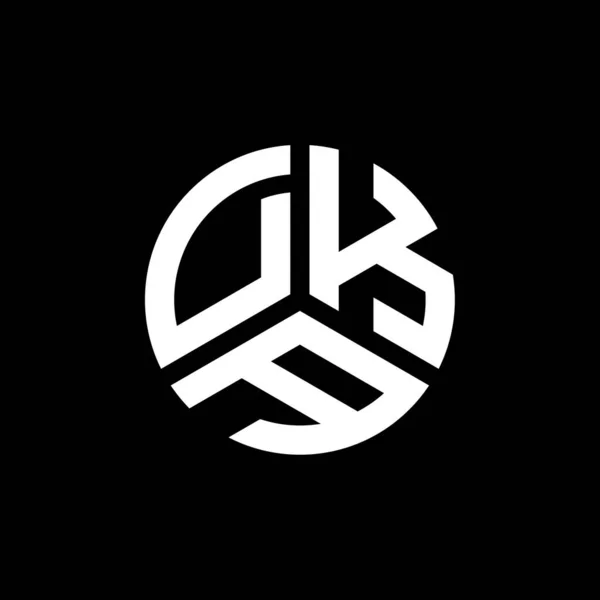Diseño Del Logotipo Letra Dka Sobre Fondo Blanco Dka Iniciales — Vector de stock