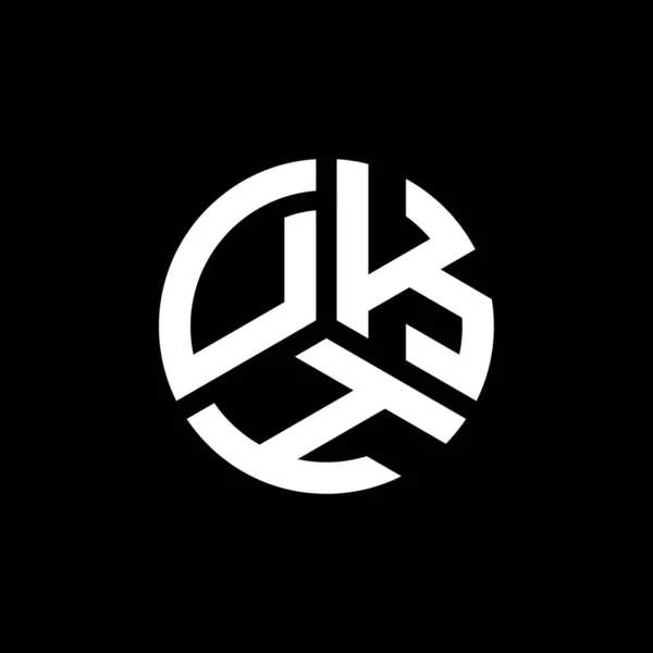 Diseño Del Logotipo Letra Dkh Sobre Fondo Blanco Dkh Iniciales — Vector de stock