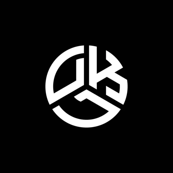 Diseño Del Logotipo Letra Dkl Sobre Fondo Blanco Dkl Iniciales — Vector de stock