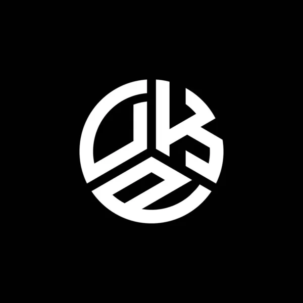 Logo Desain Huruf Dkp Pada Latar Belakang Putih Dkp Kreatif - Stok Vektor