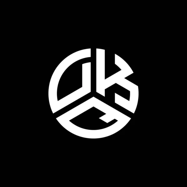 Diseño Del Logotipo Letra Dkq Sobre Fondo Blanco Dkq Iniciales — Vector de stock