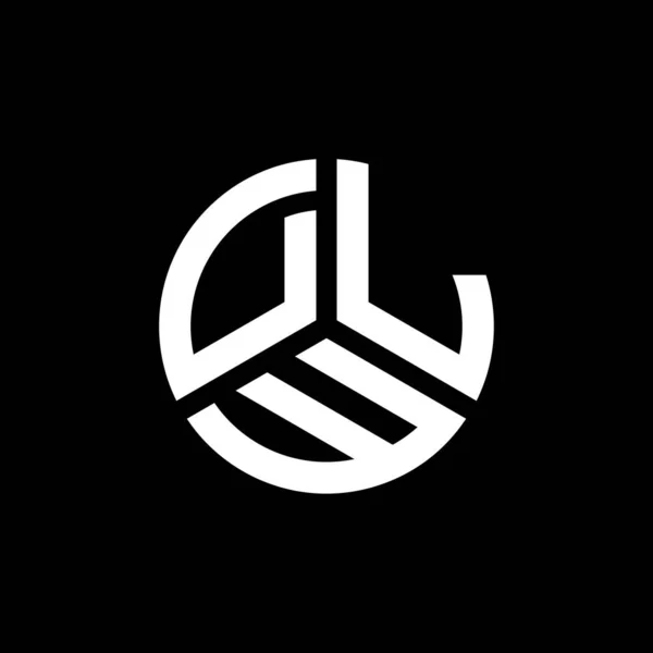 Beyaz Arka Planda Dlw Harf Logosu Tasarımı Dlw Yaratıcı Harflerin — Stok Vektör