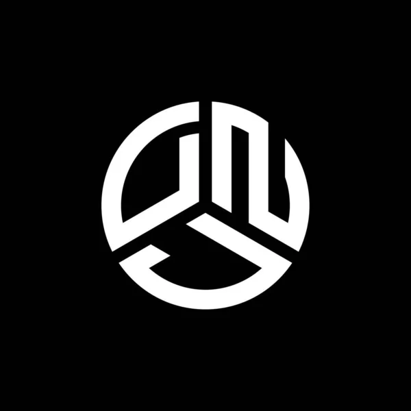 Dnj Letter Logo Ontwerp Witte Achtergrond Dnj Creatieve Initialen Letter — Stockvector