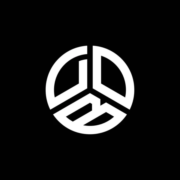 Logo Desain Huruf Dob Pada Latar Belakang Putih Inisial Kreatif - Stok Vektor