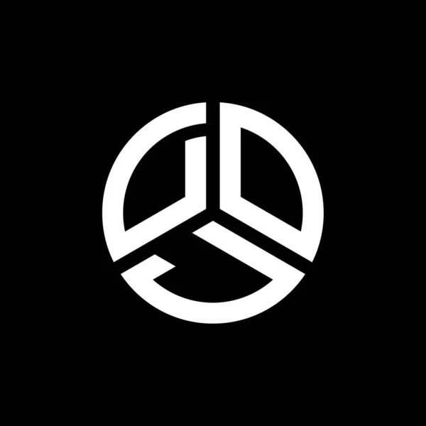 白い背景にDojの文字ロゴデザイン Dojクリエイティブイニシャルレターロゴコンセプト Doj手紙デザイン — ストックベクタ