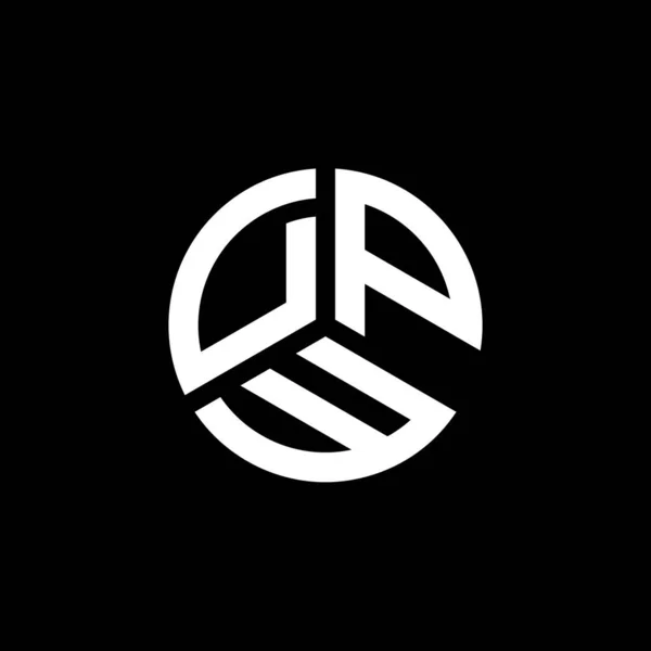 Logo Della Lettera Dpw Sfondo Bianco Dpw Creativo Iniziali Lettera — Vettoriale Stock