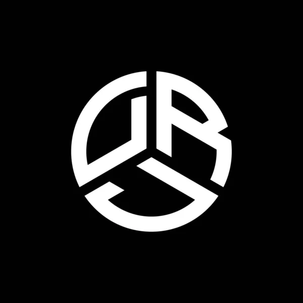 Σχεδιασμός Λογότυπου Επιστολής Drj Λευκό Φόντο Drj Δημιουργική Αρχικά Γράμμα — Διανυσματικό Αρχείο