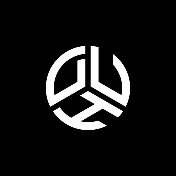 Duh Logo Ontwerp Witte Achtergrond Duh Creatieve Initialen Letter Logo — Stockvector
