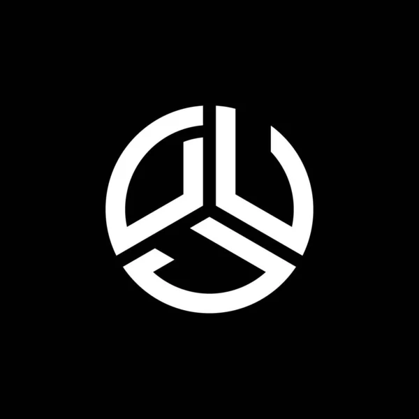 Diseño Del Logotipo Letra Duj Sobre Fondo Blanco Duj Iniciales — Vector de stock