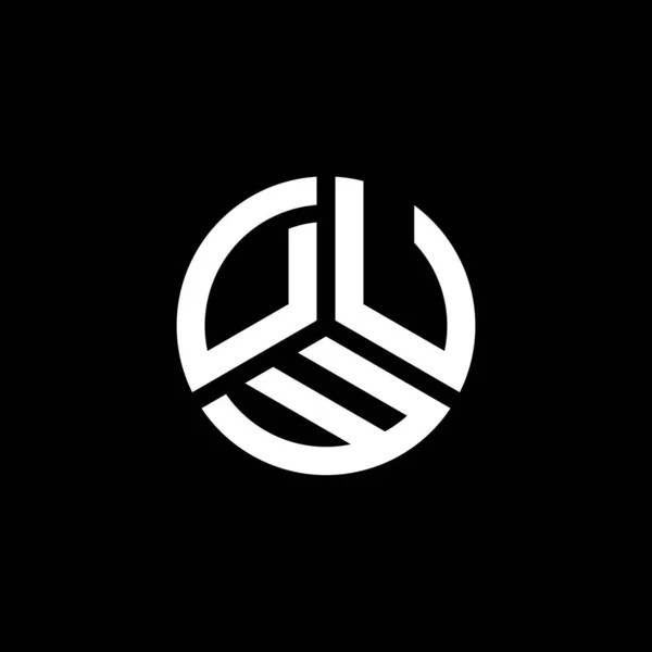 Duw Brev Logotyp Design Vit Bakgrund Duw Kreativa Initialer Brev — Stock vektor