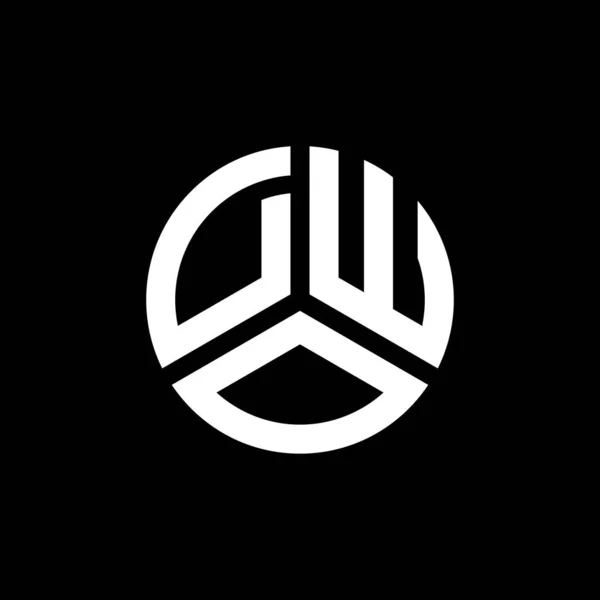 Dwo Letter Logo Ontwerp Witte Achtergrond Dwo Creatieve Initialen Letter — Stockvector