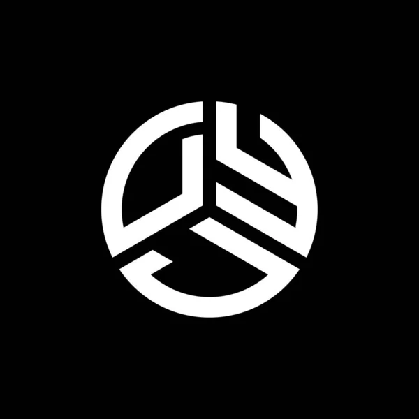 Diseño Del Logotipo Letra Dyj Sobre Fondo Blanco Dyj Iniciales — Vector de stock