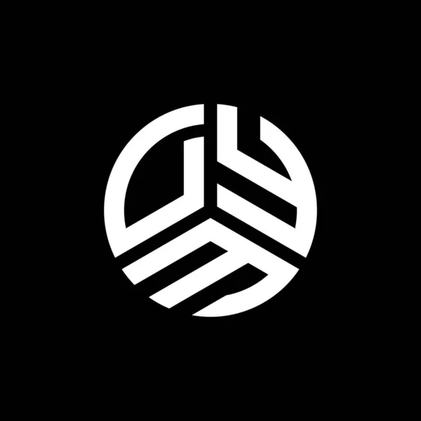 Diseño Del Logotipo Letra Dym Sobre Fondo Blanco Dym Iniciales — Vector de stock
