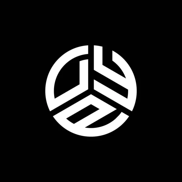 Beyaz Arka Planda Dyp Harf Logosu Tasarımı Dyp Yaratıcı Harflerin — Stok Vektör