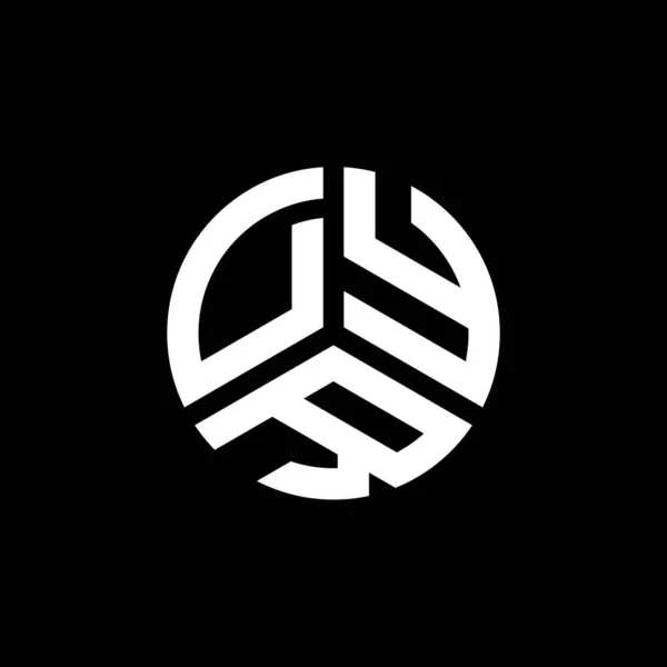 白い背景にDyrの手紙のロゴデザイン Dyrクリエイティブイニシャルレターロゴコンセプト Dyr手紙デザイン — ストックベクタ