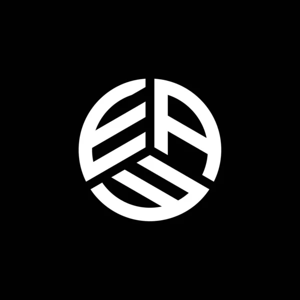 Beyaz Arka Planda Eaw Harf Logosu Tasarımı Eaw Yaratıcı Harfler — Stok Vektör