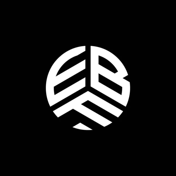Projekt Logo Listu Ebf Białym Tle Koncepcja Logo Kreatywnych Inicjałów — Wektor stockowy