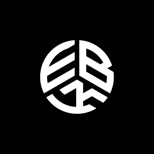 Design Logotipo Carta Ebk Fundo Branco Ebk Iniciais Criativas Conceito —  Vetores de Stock