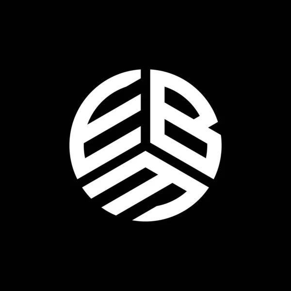 Ebm Logo Ontwerp Witte Achtergrond Ebm Creatieve Initialen Letter Logo — Stockvector