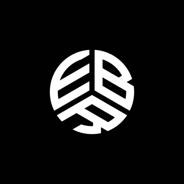 Ebr Logo Ontwerp Witte Achtergrond Ebr Creatieve Initialen Letter Logo — Stockvector