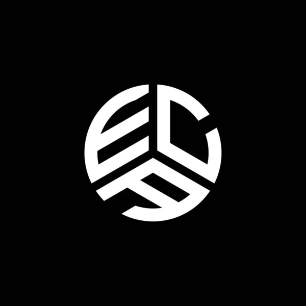 Diseño Del Logotipo Letra Eca Sobre Fondo Blanco Iniciales Creativas — Vector de stock