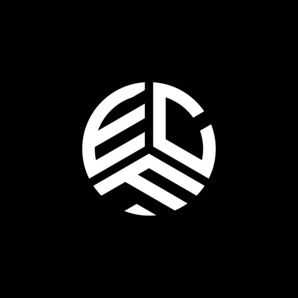 Diseño Del Logotipo Letra Ecf Sobre Fondo Blanco Ecf Iniciales — Vector de stock